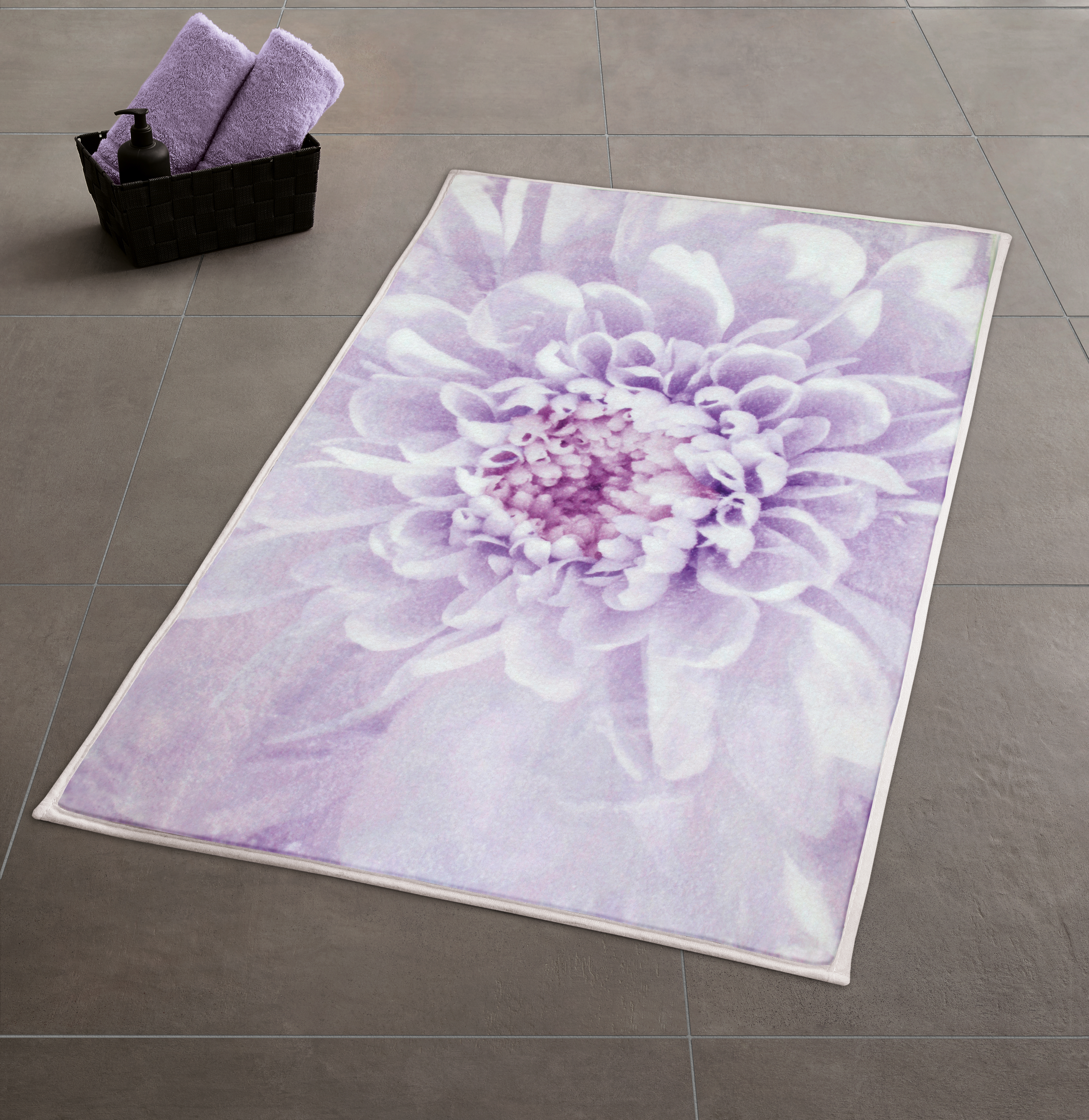 Badteppich, Dahlia Lavendel,  60x 90 cm